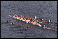 Head of the Charles Regatta, Sunday, October 18, 1998.  From the footbridge to Harvard Business School