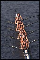 Head of the Charles Regatta, Sunday, October 18, 1998.  From the footbridge to Harvard Business School