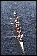 Head of the Charles Regatta, Sunday, October 18, 1998.  From the footbridge to Harvard Business School