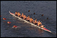 Head of the Charles Regatta, Sunday, October 18, 1998.  From the footbridge to Harvard Business School