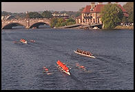 Head of the Charles Regatta, Sunday, October 18, 1998.  From the footbridge to Harvard Business School