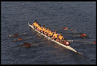 Head of the Charles Regatta, Sunday, October 18, 1998.  From the footbridge to Harvard Business School