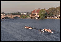 Head of the Charles Regatta, Sunday, October 18, 1998.  From the footbridge to Harvard Business School