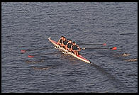 Head of the Charles Regatta, Sunday, October 18, 1998.  From the footbridge to Harvard Business School