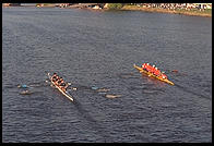 Head of the Charles Regatta, Sunday, October 18, 1998.  From the footbridge to Harvard Business School