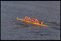 Head of the Charles Regatta, Sunday, October 18, 1998.  From the footbridge to Harvard Business School