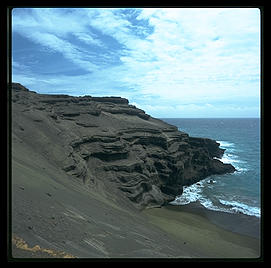 Green Sand Beach.  Big Island, Hawaii