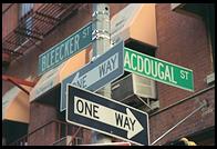 Bleecker and Macdougal. Greenwich Village, Manhattan, New York