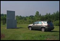 Escaping Flatland sculpture by Edward Tufte. Cheshire, Connecticut