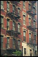 Fire escapes.  Greenwich Village, Manhattan, New York