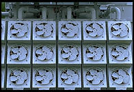 Fans on a spare transformer at the Vermont Yankee nuclear power plant.  Vernon, Vermont.