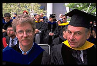 Aero/Astro Professor Laurence R. Young and colleague.  MIT Graduation 1998