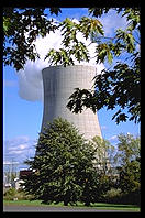 Nuclear power plant cooling tower.  Oswego, New York.