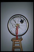 An updated version of Duchamp's famous bicycle wheel, at the Walker Art Center (Minneapolis)