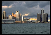 Skyline.  Detroit, Michigan.