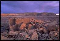 Sunset.  Chaco Canyon, New Mexico