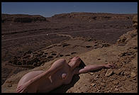 Stretched.  Chaco Canyon, New Mexico.