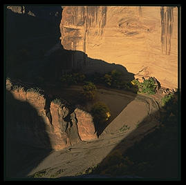 Sunrise at Canyon de Chelly (northeast Arizona).