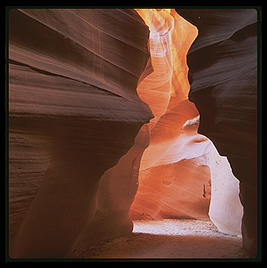 Near the entrance to The Corkscrew, a slot canyon on the Arizona/Utah border, near the Glen Canyon Dam