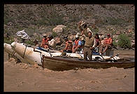 Reenactment of Powell's trip.  Lava Falls.  Grand Canyon National Park.  August 1999.