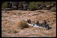 Reenactment of Powell's trip.  Lava Falls.  Grand Canyon National Park.  August 1999.