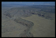 View from plane flying out of Grand Canyon