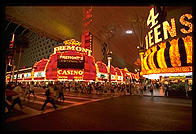 Downtown Las Vegas (Fremont Street) by night.