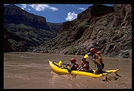 Tom Huntington guiding Fred and Zach Krupp in Kayak.  Grand Canyon National Park.