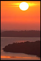 Sunset.  Looking at Sanibel Island from Fort Meyers, Florida